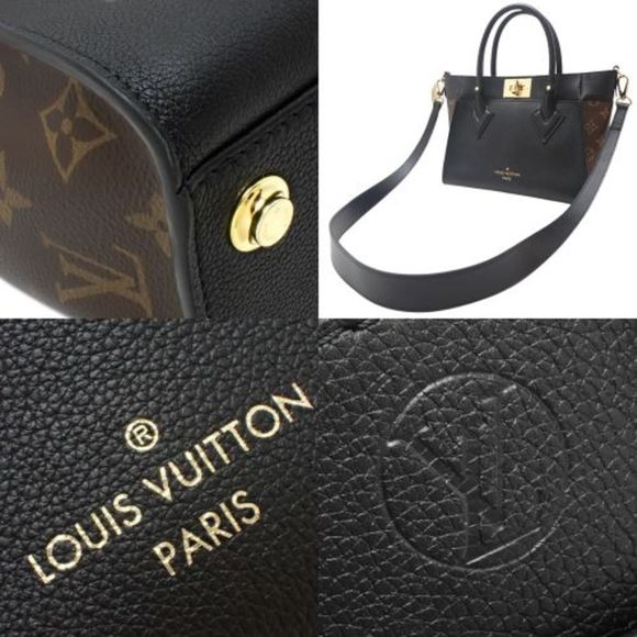 Louis Vuitton On My Side PM Calf Canvas Noir Shoulder bag Black Brown - Picture 6 of 6